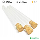 Tubes en verre 200mm diamètre 20mm 10 pcs