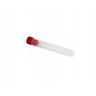 Tube PP 12x75mm avec bouchon rouge 50pcs