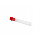 Tube d'essai PS 16x65mm avec bouchon rouge 50 pcs