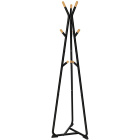 Porte-manteau sur pied pour couloir 49x49x172cm hêtre métal