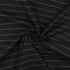 Tissu de costume noir rayé pour couture 0,5 m