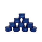 Bouchon en aluminium à vis 28/18 mm 50 pcs bleu