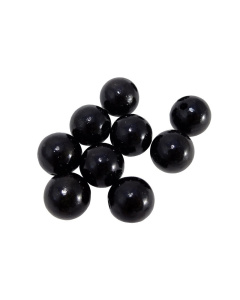Perles en bois 10 pcs 20 mm noires laquées