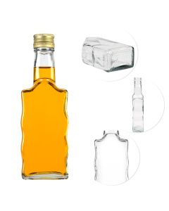 Bouteille en verre 200ml 18cm VAGUE