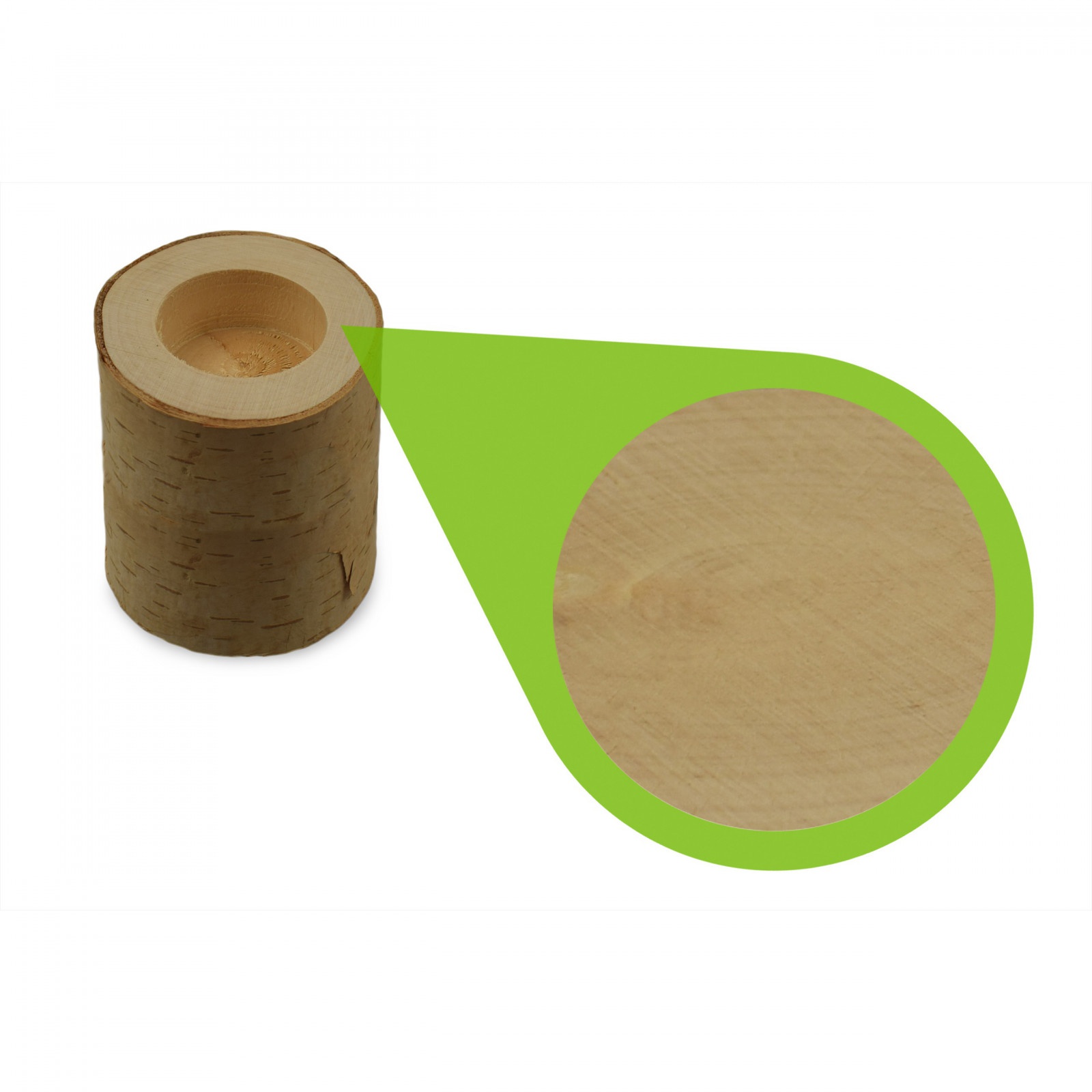 Bougeoirs en bouleau en bois pour table 3 pcs et plateau megamix.sk