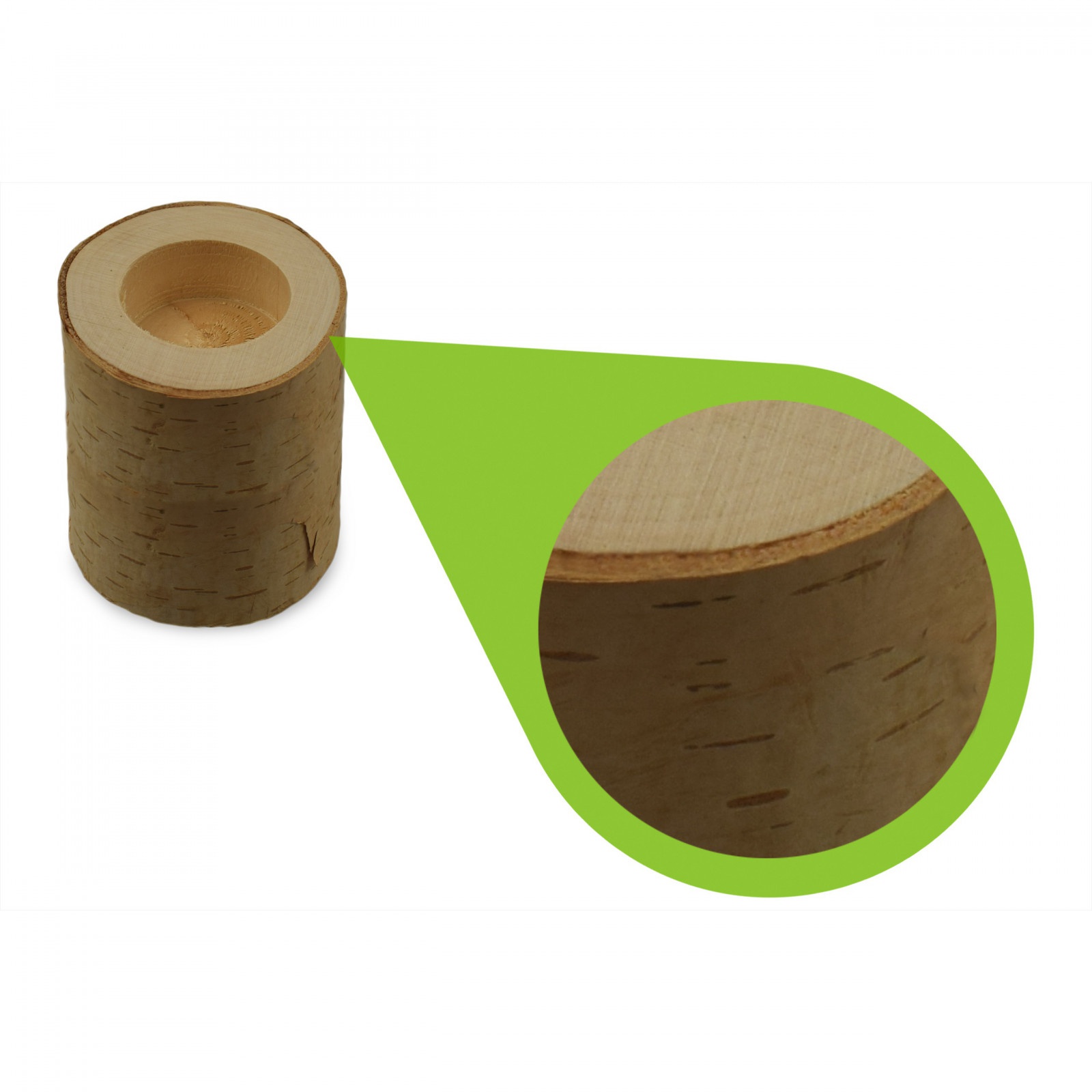 Bougeoirs en bouleau en bois pour table 3 pcs et plateau megamix.sk