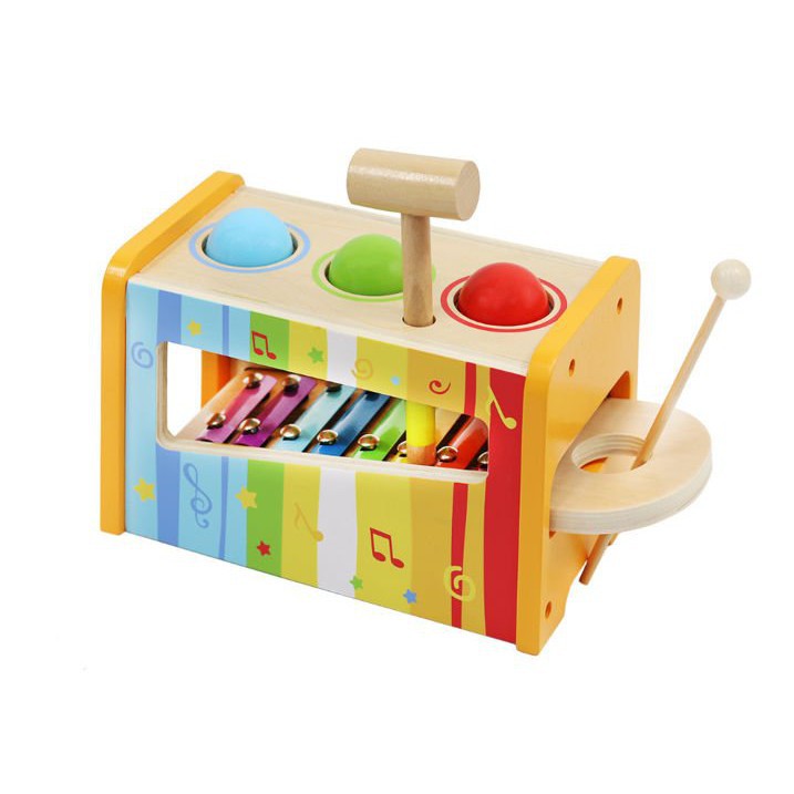Cymbales en bois avec marteau pour enfants megamix.sk