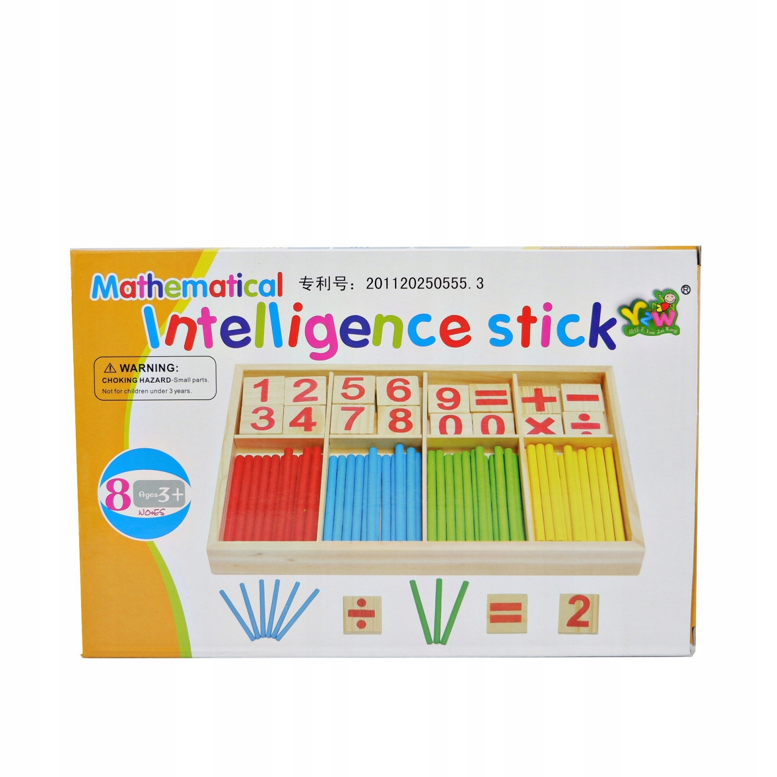 Chiffres en bois, bâtonnets pour l'apprentissage des mathématiques pour enfants 23x15x1,7cm megamix.sk
