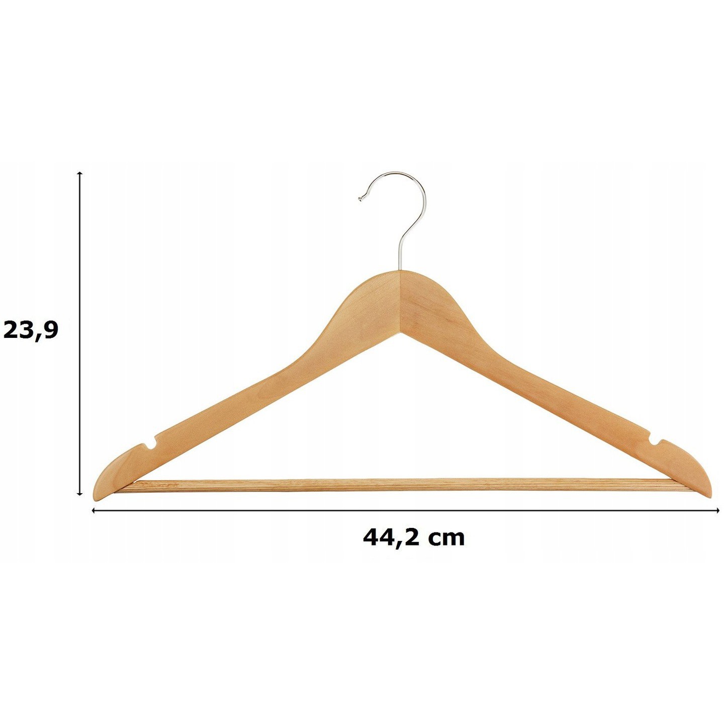 Cintres en bois 10 pcs pour vêtements megamix.sk
