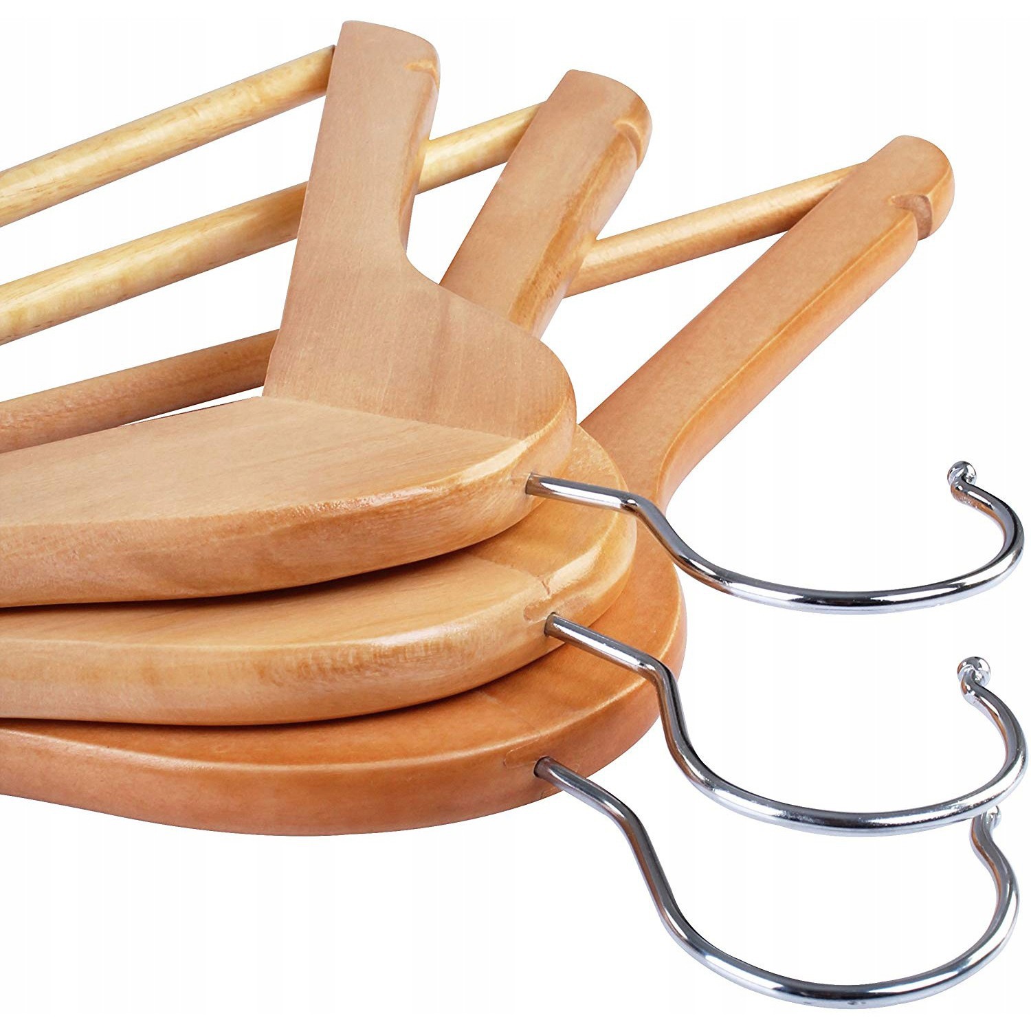Cintres en bois 10 pcs pour vêtements megamix.sk