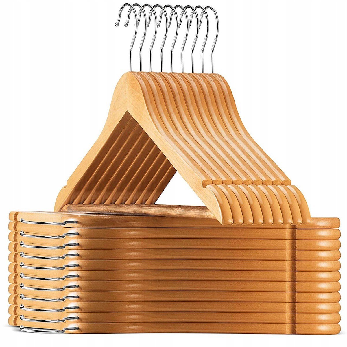 Cintres en bois 10 pcs pour vêtements megamix.sk