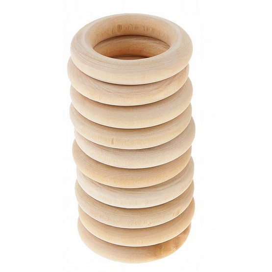 anneau en bois 10 pcs 55mm bois de hêtre megamix.sk