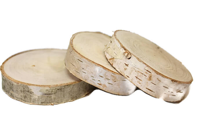 tranche de bois bouleau poncé 6-10cm 2cm megamix.sk