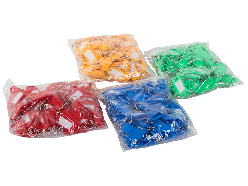 porte-clés coloré 100 pcs descriptif avec anneau megamix.sk