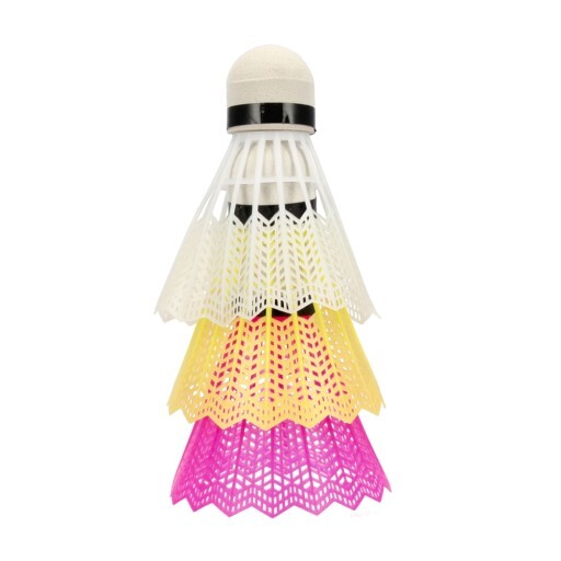 Volants de badminton colorés 3 pcs