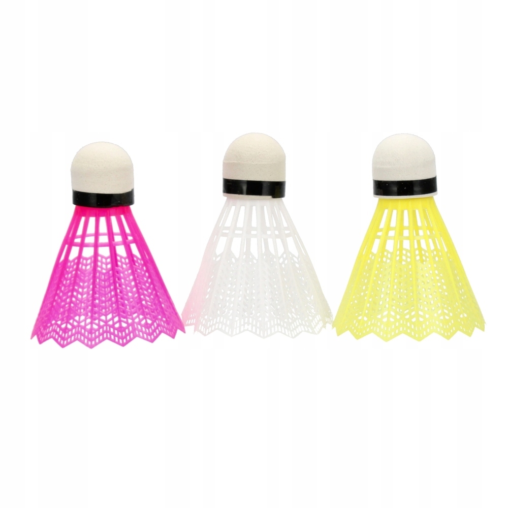 Volants de badminton colorés 3 pcs