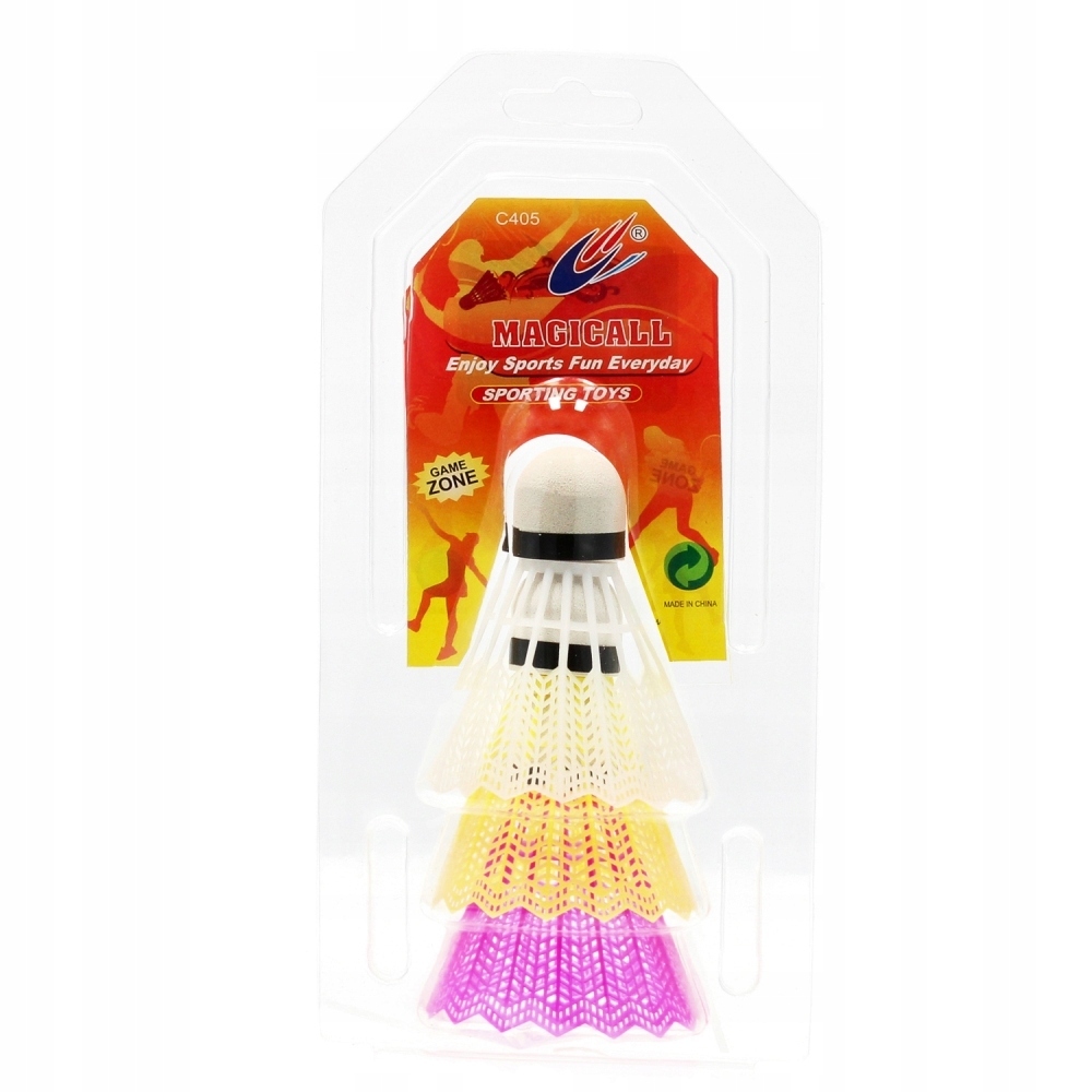 Volants de badminton colorés 3 pcs