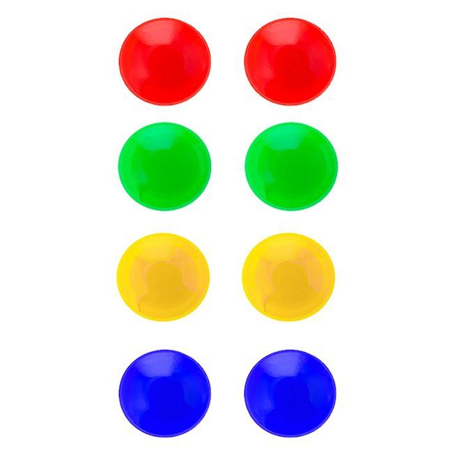 aimants colorés 8 pcs 20 mm ronds megamix.sk