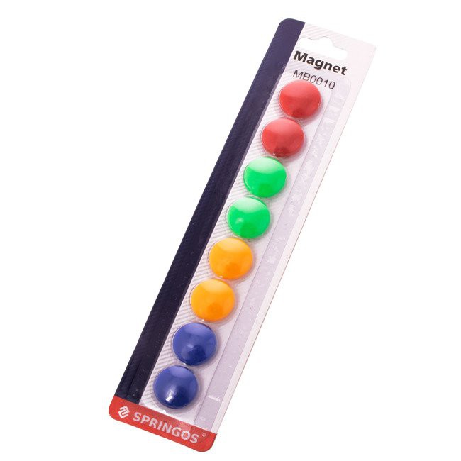 aimants colorés 8 pcs 20 mm ronds megamix.sk