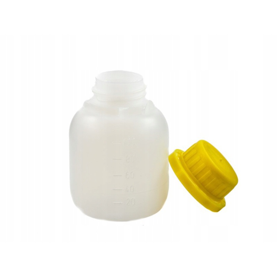 bouteille 100ml HDPE et bouchon jaune avec bouchon megamix.sk