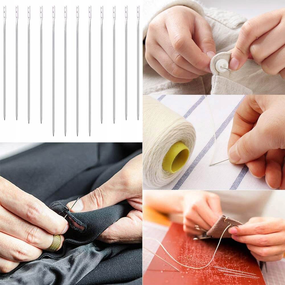 Aiguilles pour couture à la main auto-enfilantes 12 pcs megamix.shop