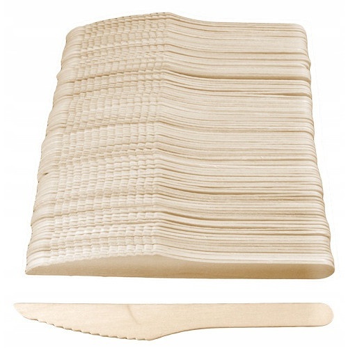 Couteaux en bois jetables 100 pcs 16 cm Eco megamix.sk