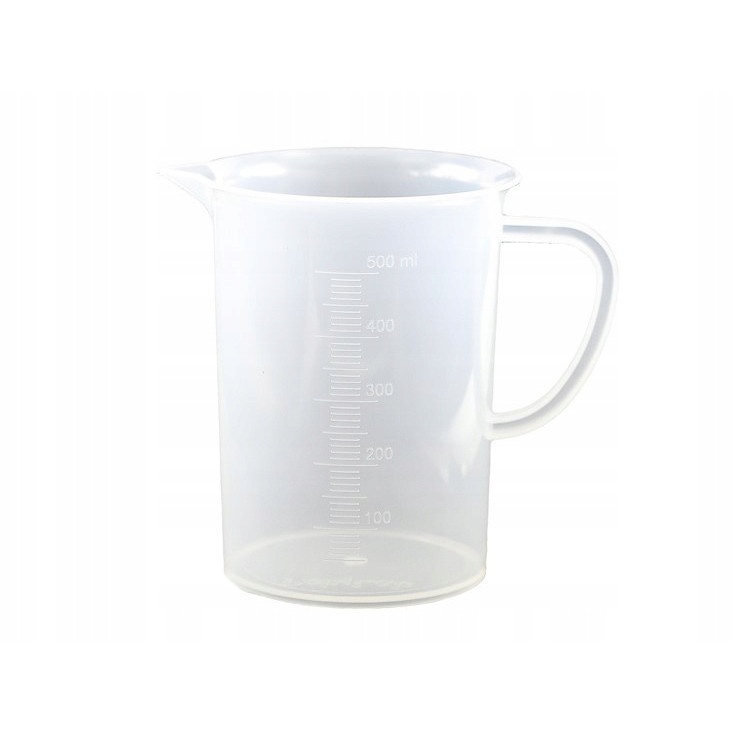 bouteille 500ml avec poignée, échelle en relief PP 12cm megamix.sk