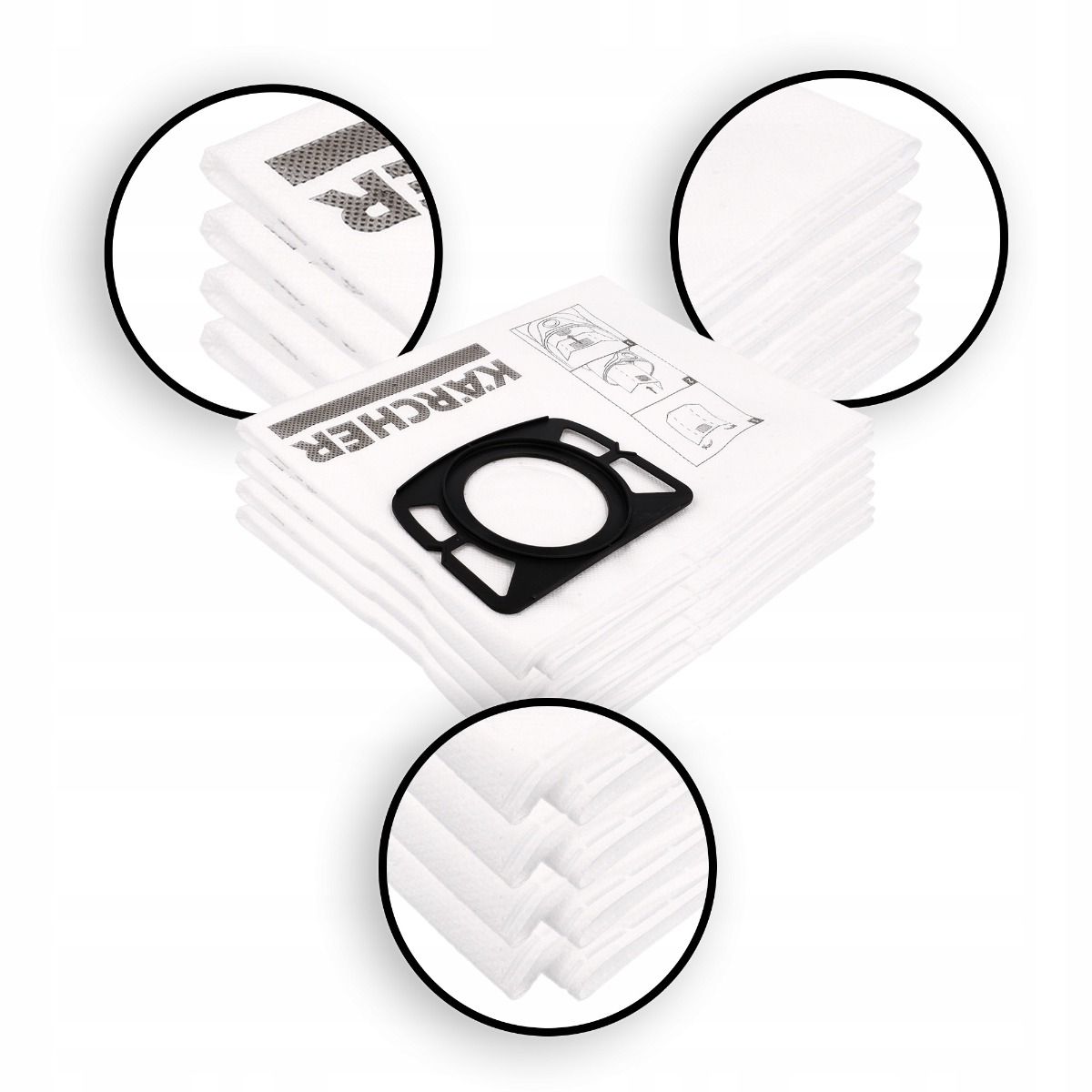 Sacs filtrants en molleton Kärcher pour aspirateur WD2 / WD3 4 pcs megamix.sk