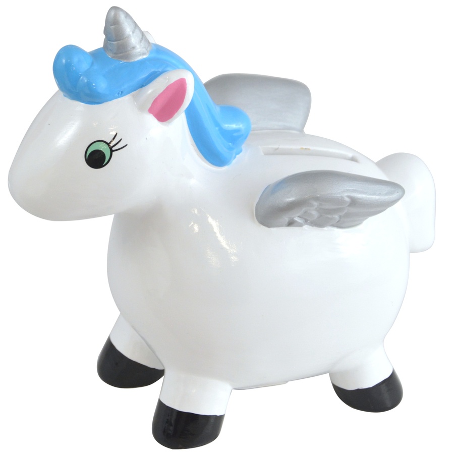 Tirelire en céramique Licorne différentes couleurs