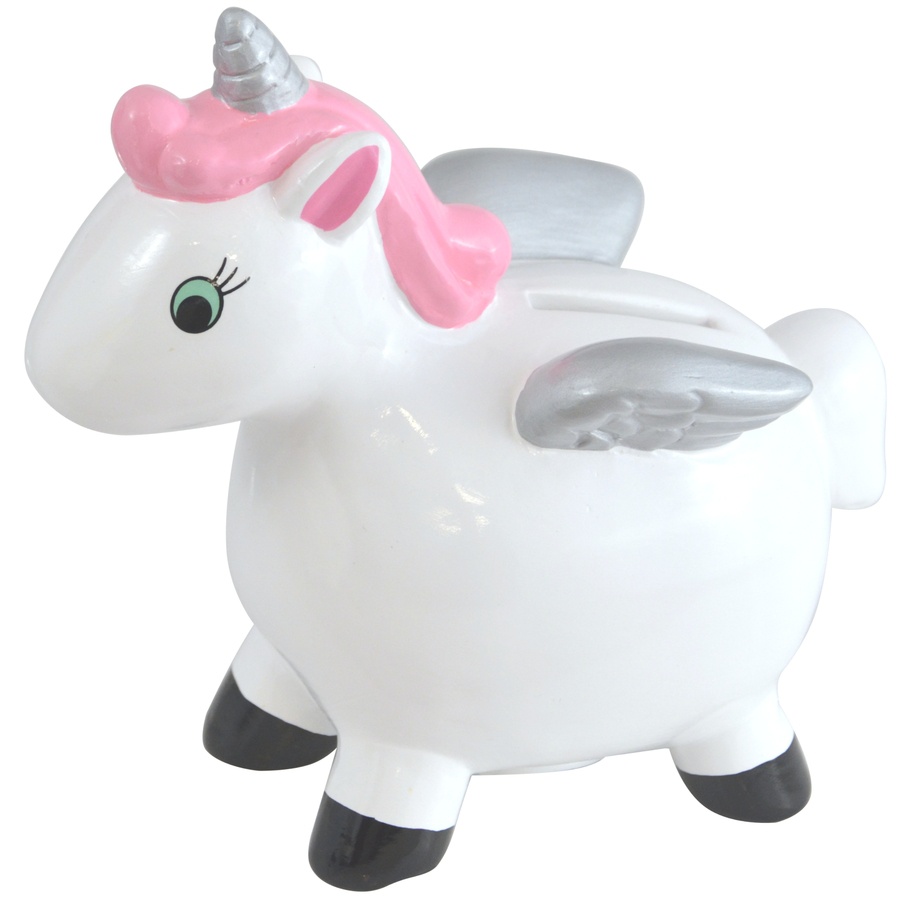 Tirelire en céramique Licorne différentes couleurs