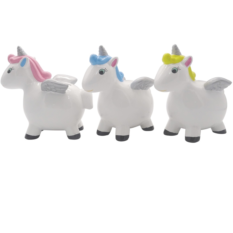 Tirelire en céramique Licorne différentes couleurs