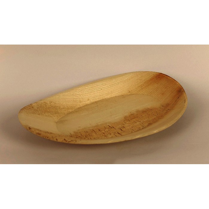 Bol en feuilles de palmier pressées 17x26x2cm organique