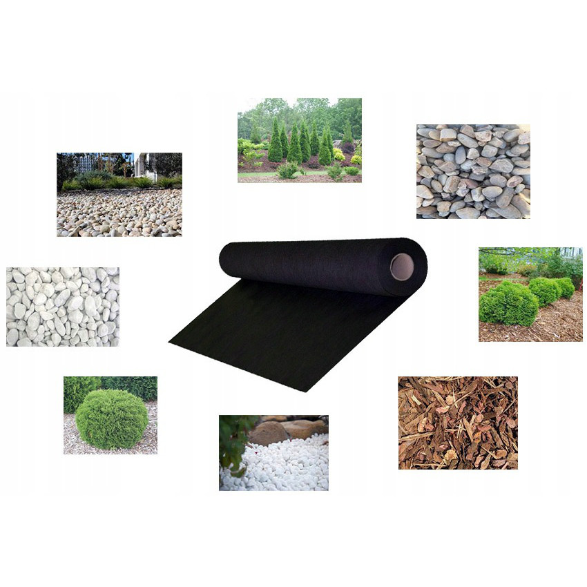 agrotextile non tissé 160cm 1mb 100g/m2 noir épais solide megamix.sk