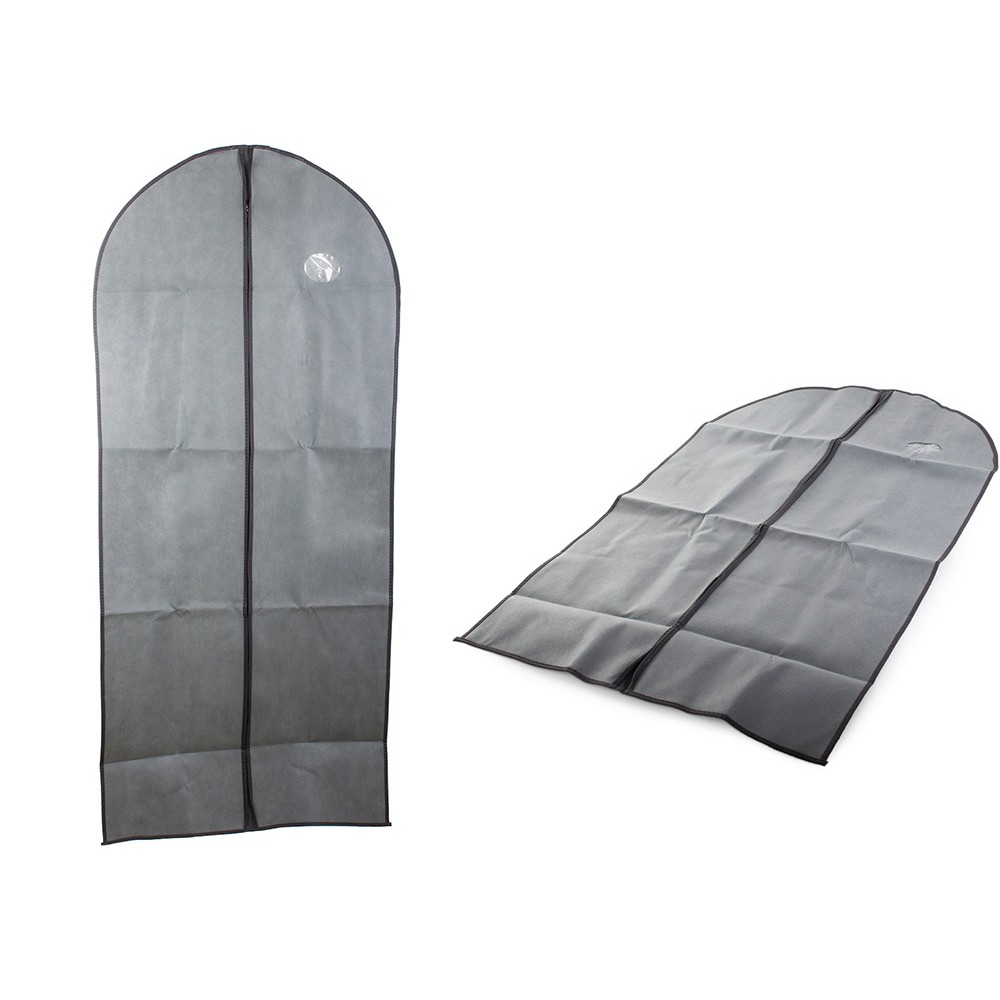 Housse de protection pour vêtements 60x137cm avec fermeture éclair gris megamix.sk