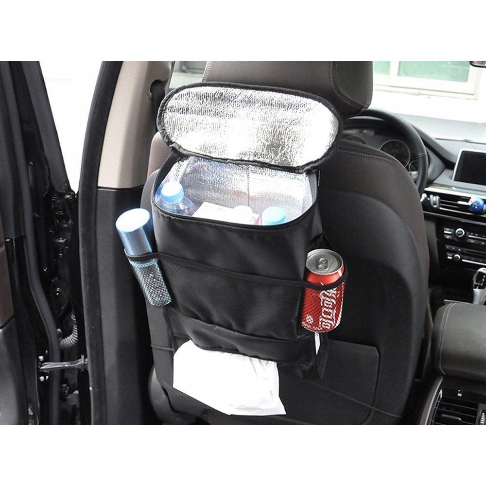 Organisateur sac isotherme pour voiture sur siège 35x28x10cm noir megamix.sk