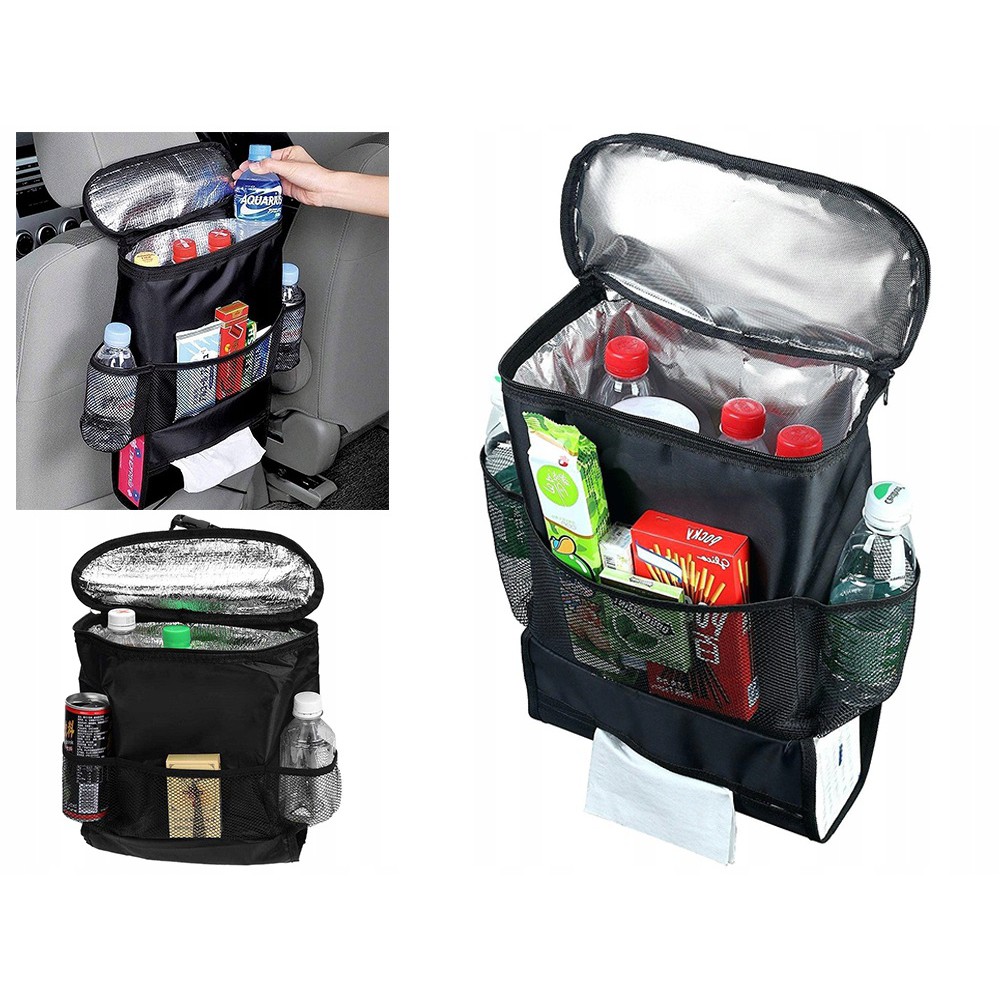 Organisateur sac isotherme pour voiture sur siège 35x28x10cm noir megamix.sk