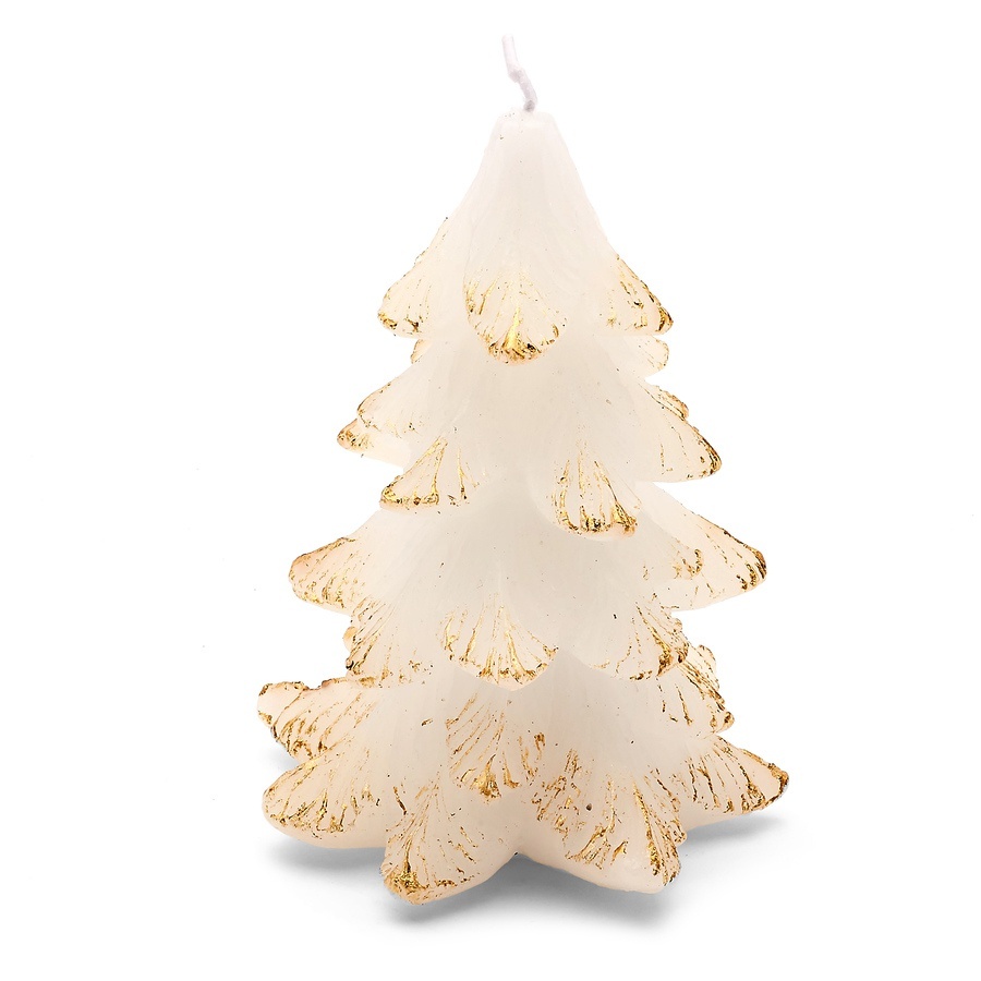 Bougie décorative sapin de Noël 12 x 9 cm petite
