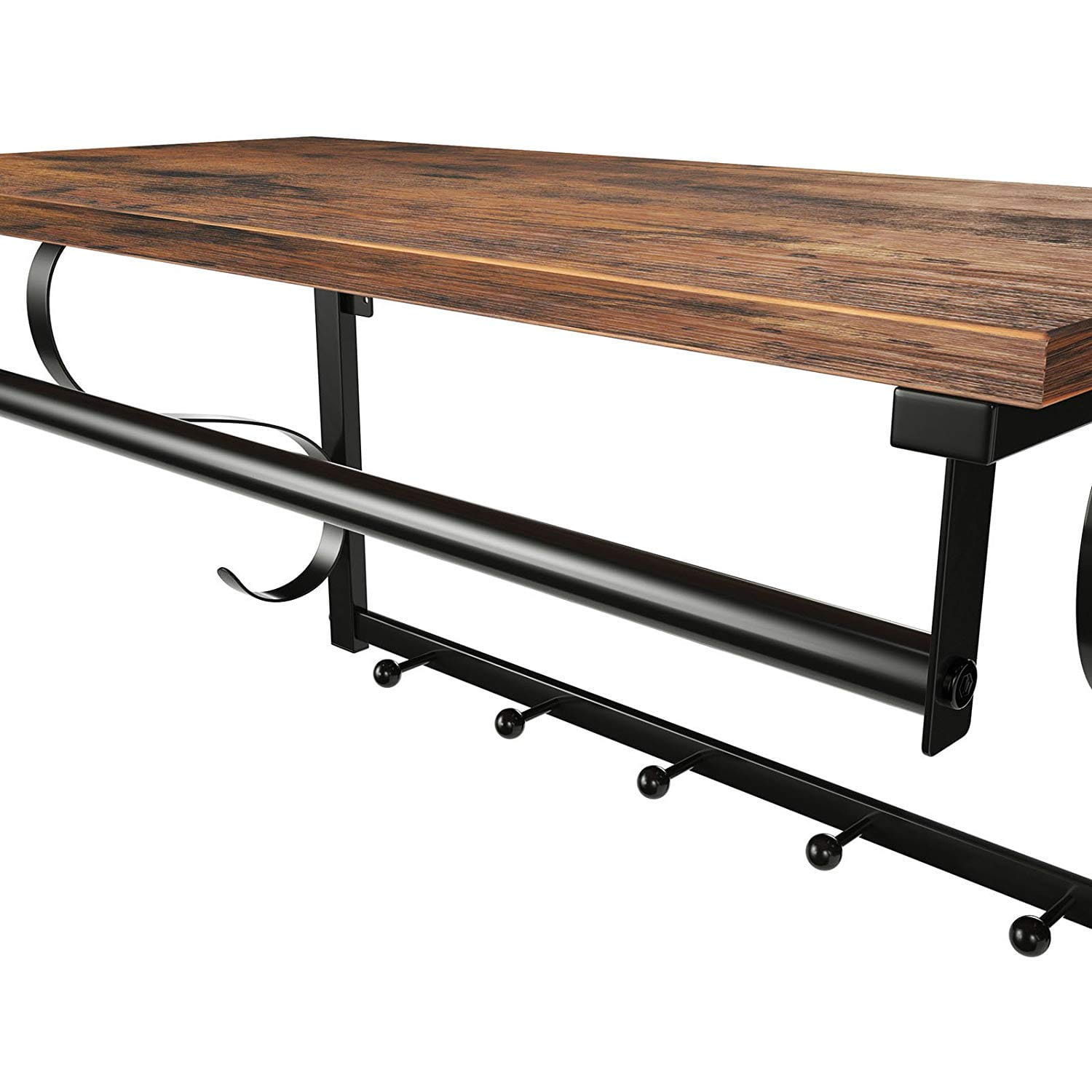 étagère avec cintres 60x30x31,7cm rustique marron métal noir megamix.sk