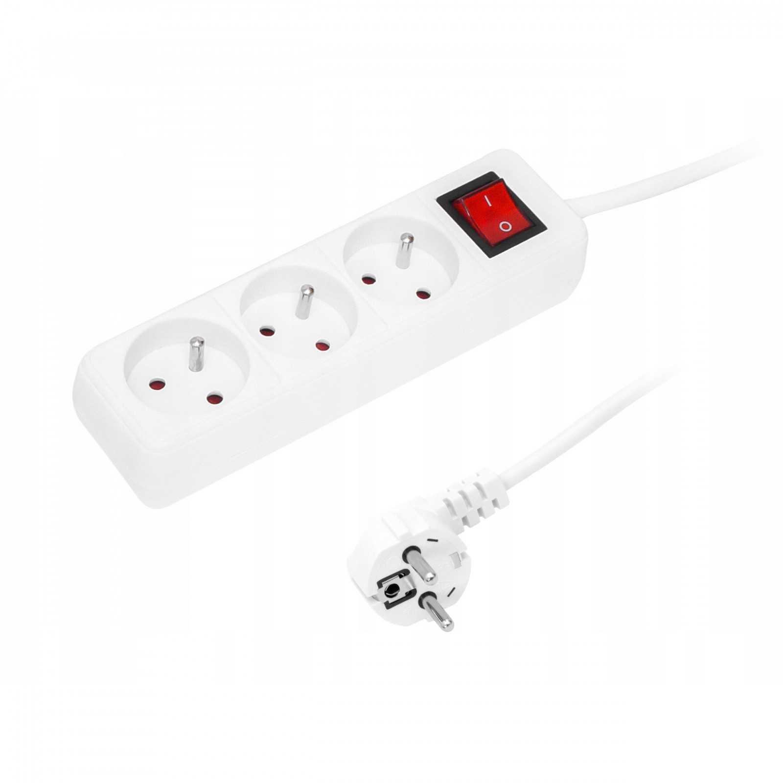 Multiprise avec interrupteur 3x prise 1,5m câble d'alimentation blanc megamix.sk