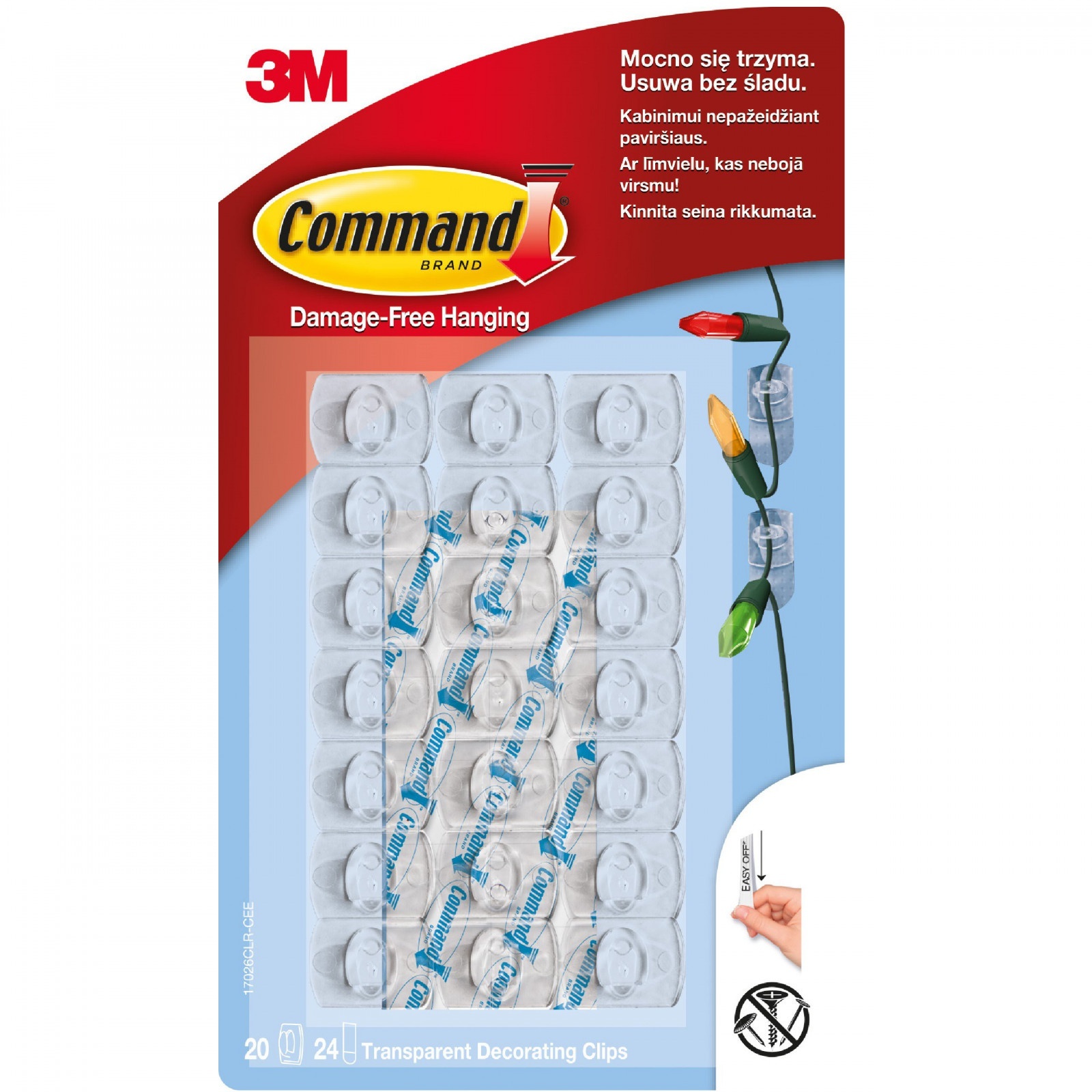crochets transparents 20 pcs et bandes de fixation 24 pcs megamix.sk