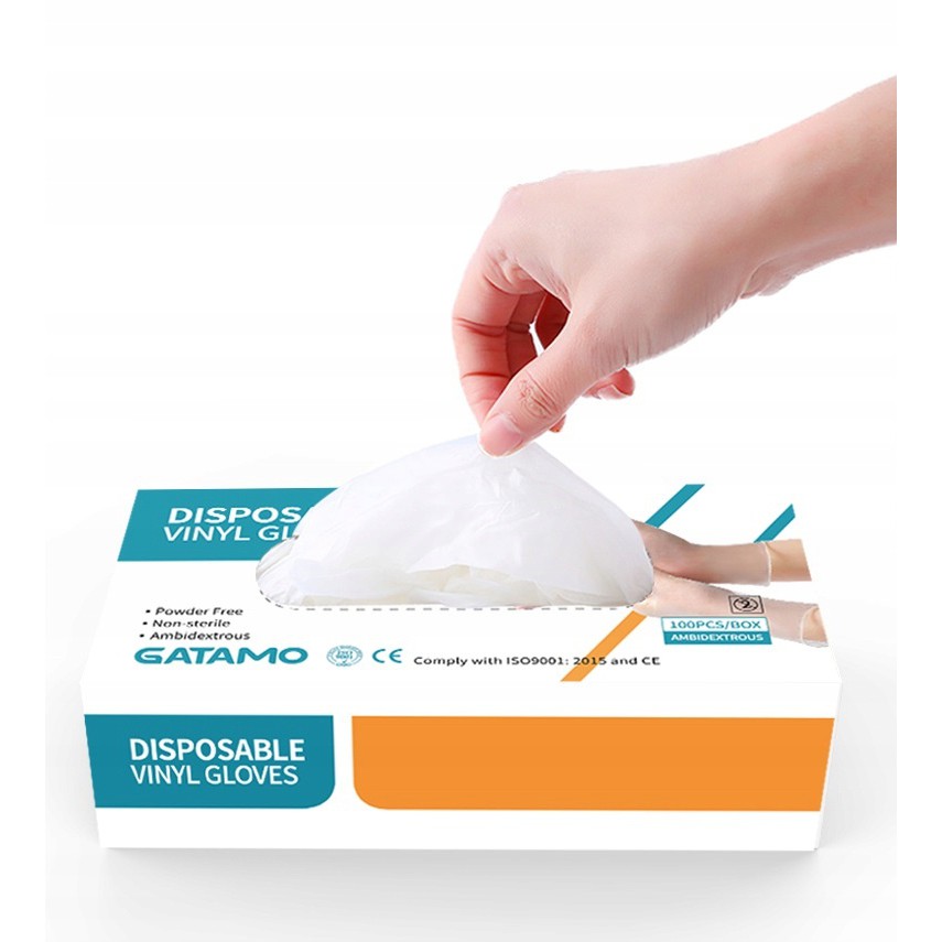 Gants 100 pcs vinyle sans poudre taille M megamix.sk