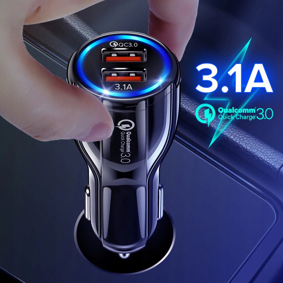 Chargeur voiture rapide 3.1A QUALCOMM QC 3.0 megamix.sk