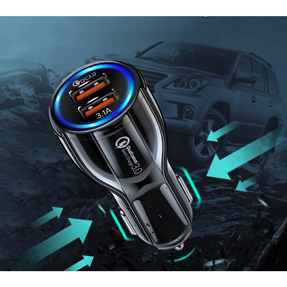 Chargeur voiture rapide 3.1A QUALCOMM QC 3.0 megamix.sk