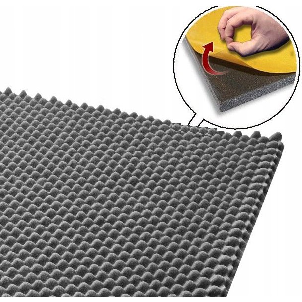 Mousse acoustique auto-adhésive VLNY éponge 2cm 200x100cm megamix