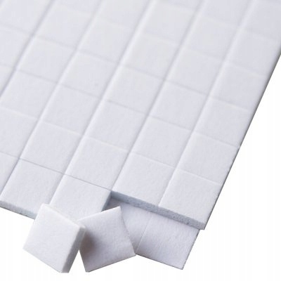 Mousse adhésive blanche 3D 100 pcs 15x15mm cube megamix.sk