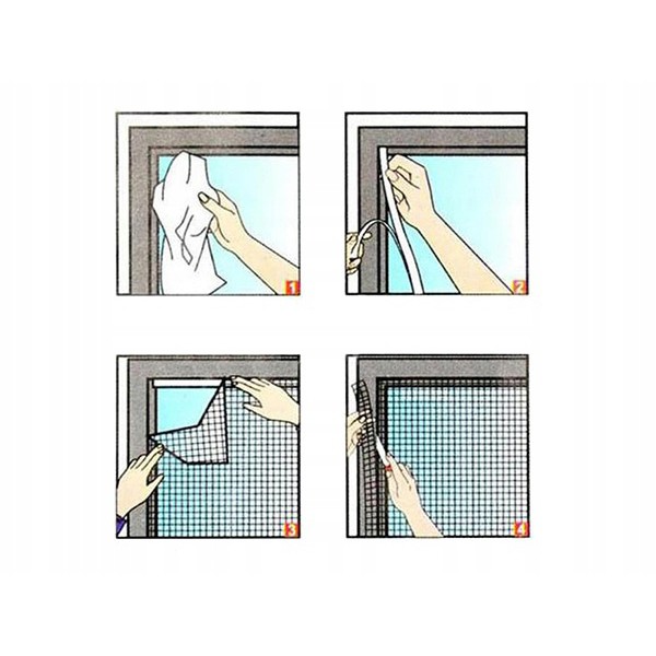 Moustiquaire pour fenêtre 180x150cm + velcro blanc megamix.sk