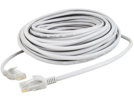 Câble réseau LAN Ethernet paire RJ45 20 m doré