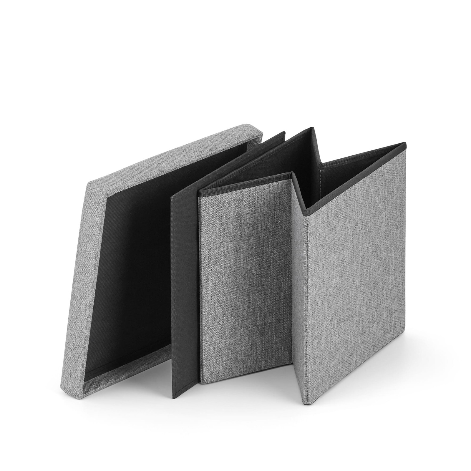 siège pliant avec espace de rangement L 36x38x38cm gris megamix.sk