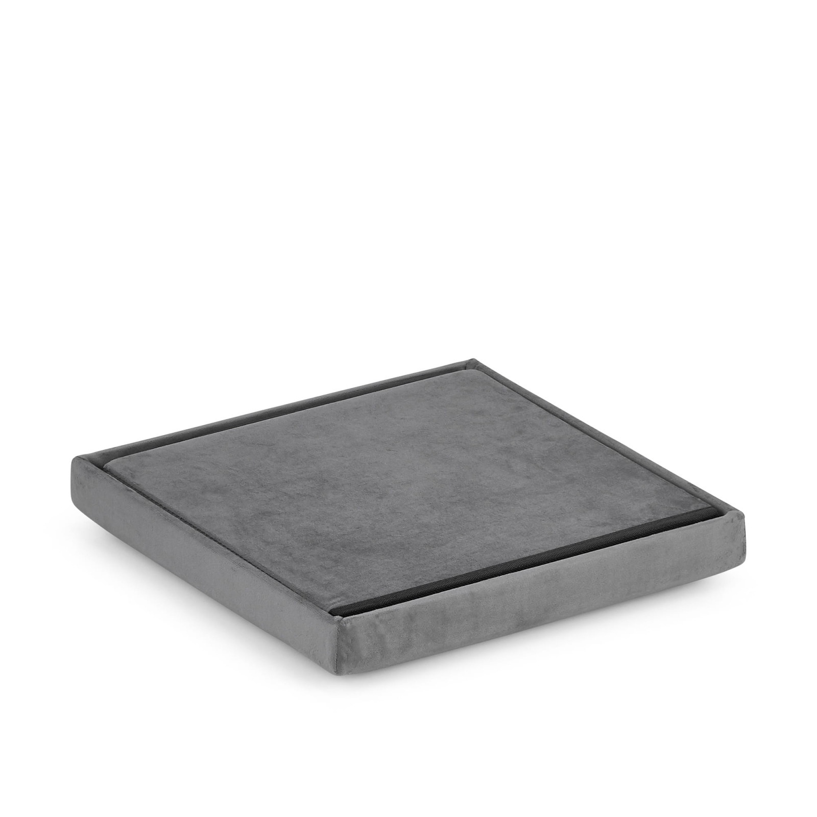 siège pliant avec espace de rangement L 36x38x38cm velours gris megamix.sk