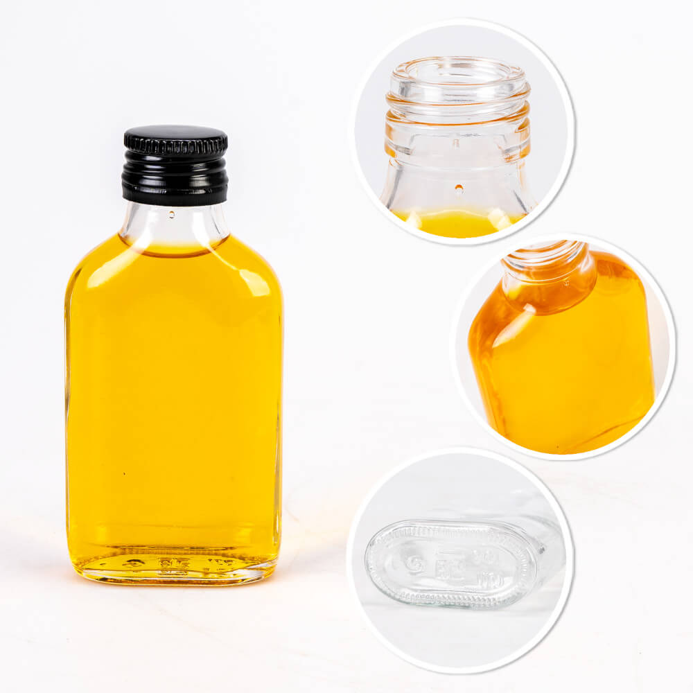 Bouteille en verre 100ml 12cm plate megamix.sk